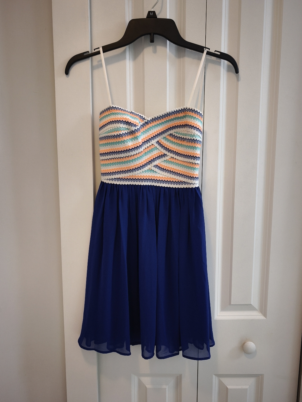 NEW B Darlin Strapless Sweetheart Dress Blue Size 1/2